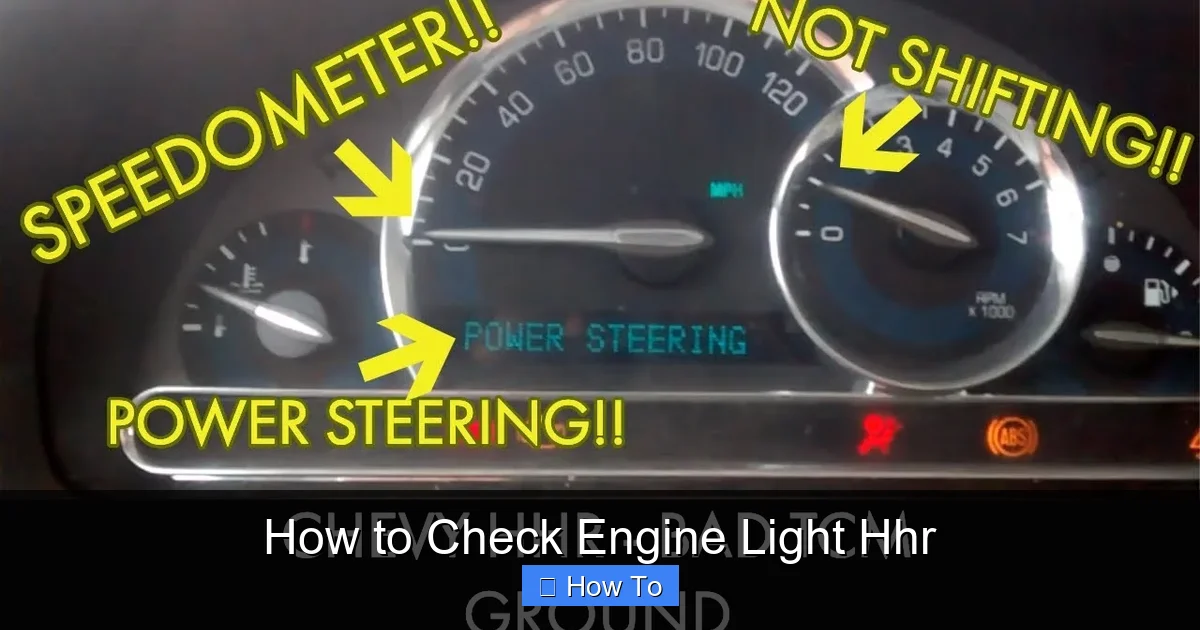 How to Check Engine Light Hhr