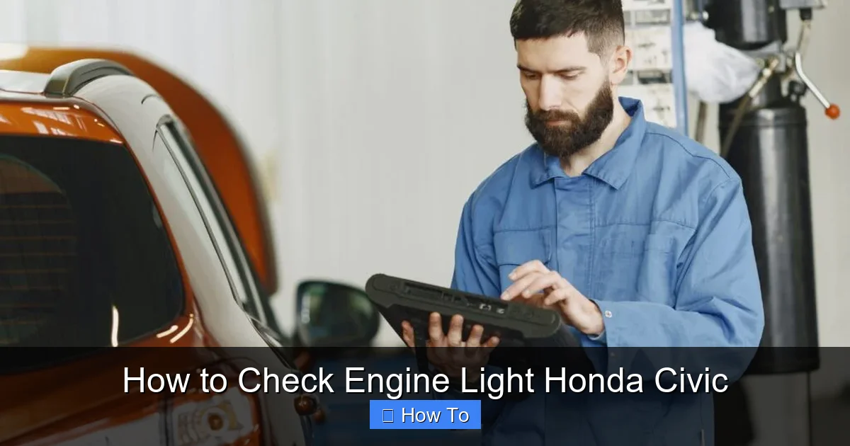 How to Check Engine Light Honda Civic