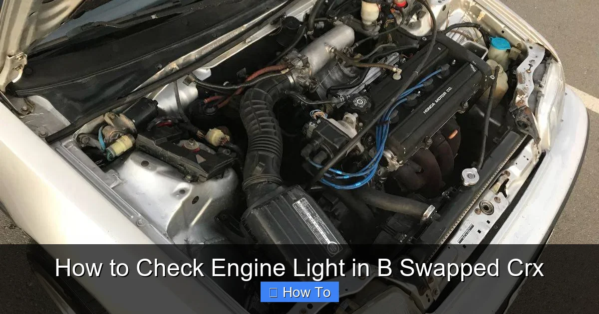How to Check Engine Light in B Swapped Crx
