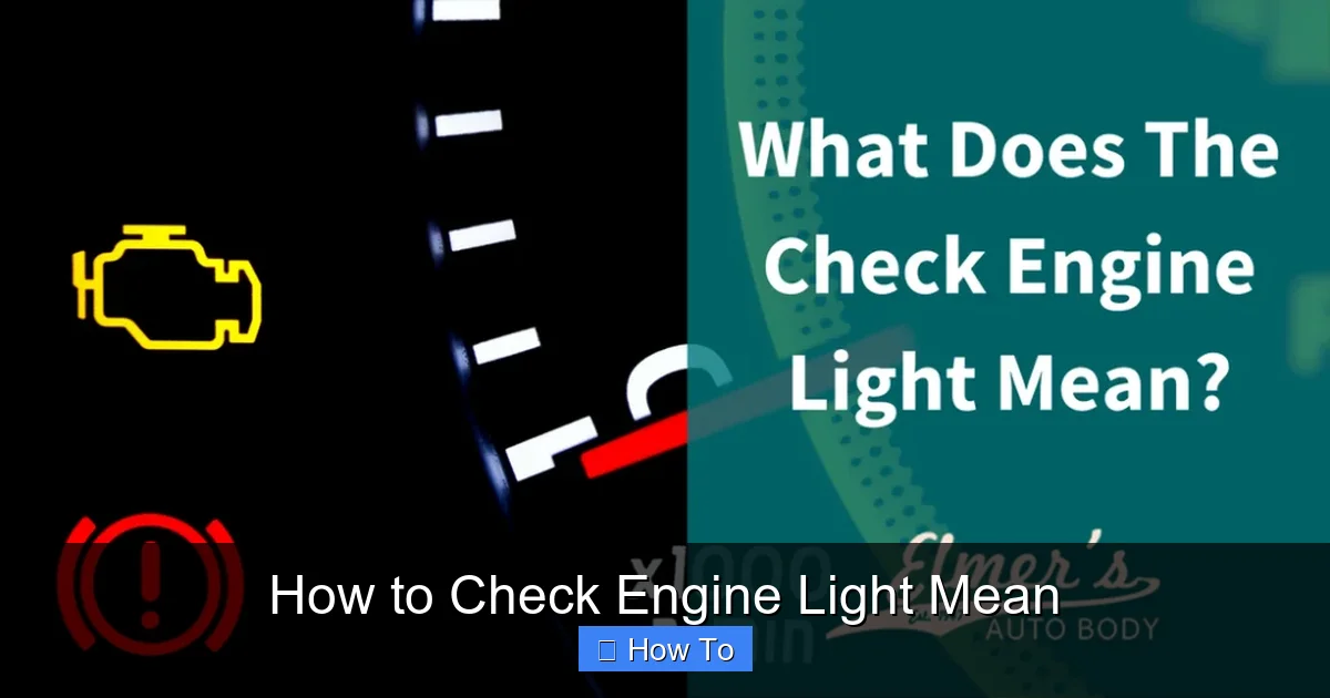 How to Check Engine Light Mean