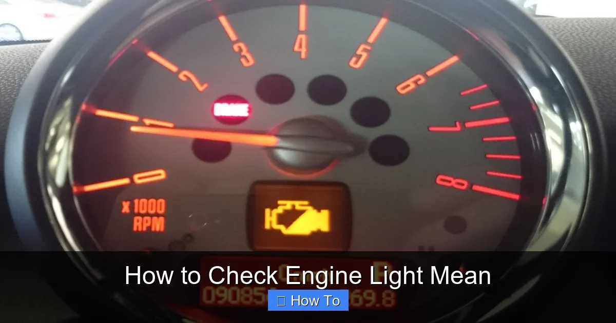 How to Check Engine Light Mean