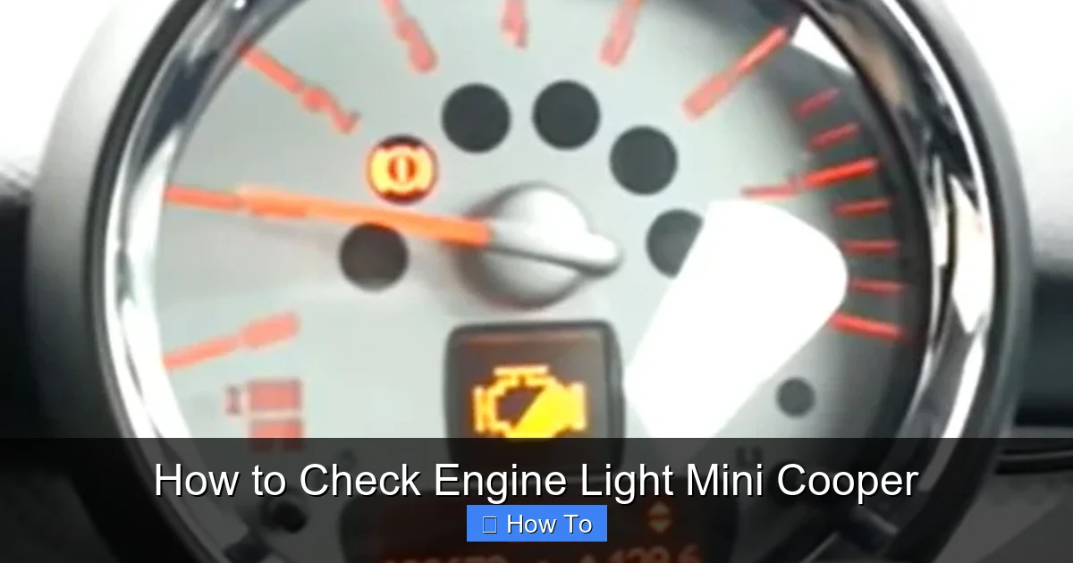 How to Check Engine Light Mini Cooper