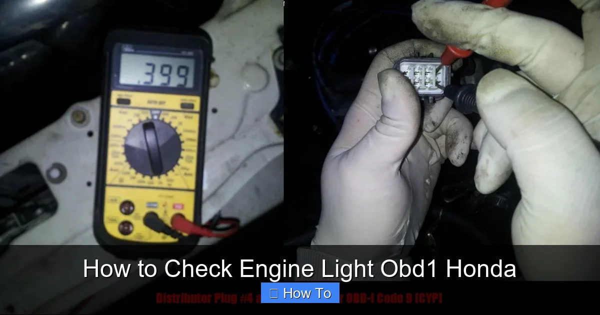 How to Check Engine Light Obd1 Honda