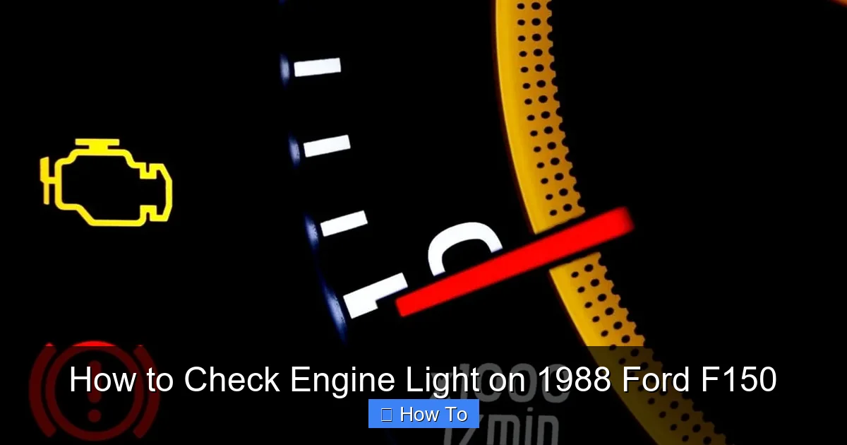How to Check Engine Light on 1988 Ford F150