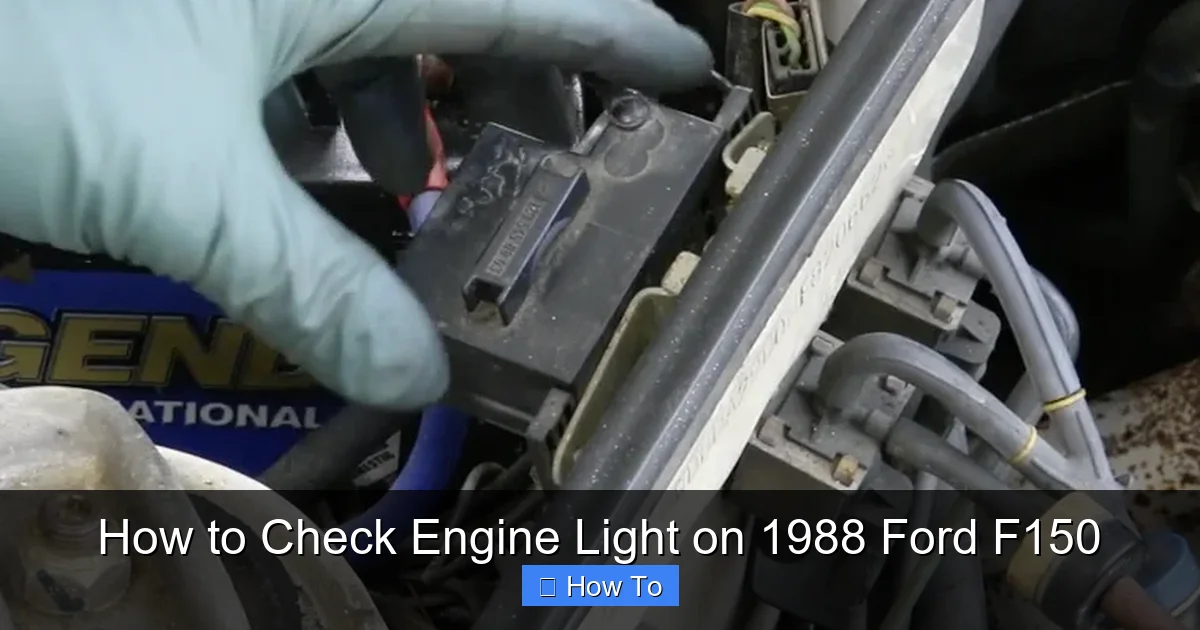 How to Check Engine Light on 1988 Ford F150