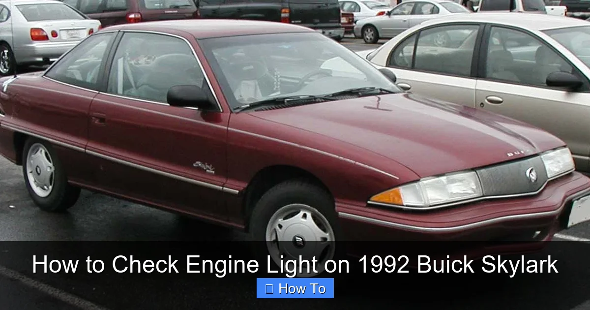 How to Check Engine Light on 1992 Buick Skylark