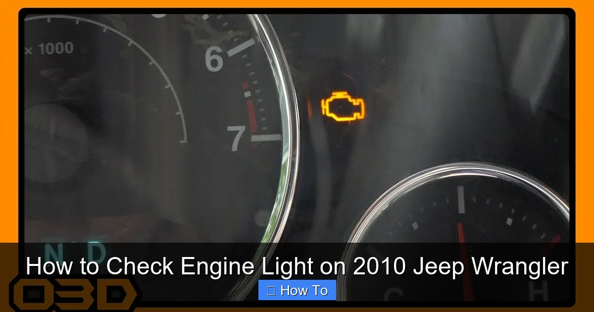 How to Check Engine Light on 2010 Jeep Wrangler