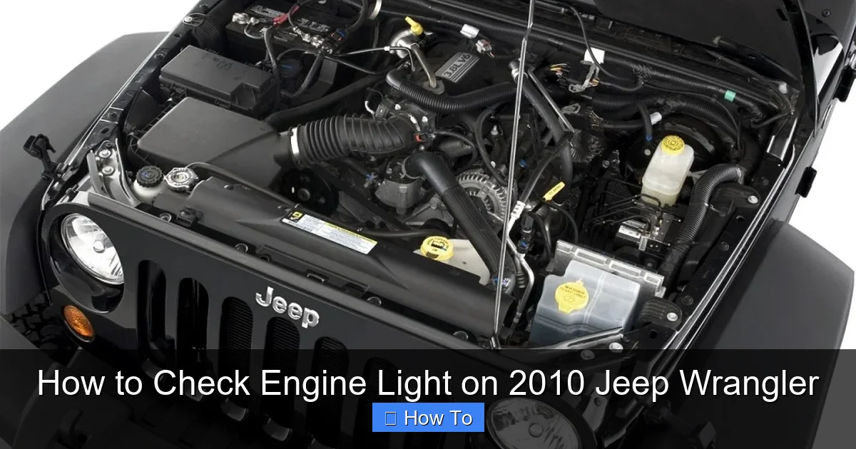 How to Check Engine Light on 2010 Jeep Wrangler