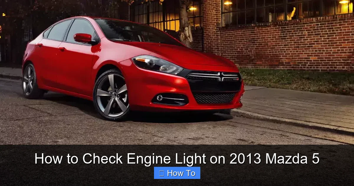 How to Check Engine Light on 2013 Mazda 5