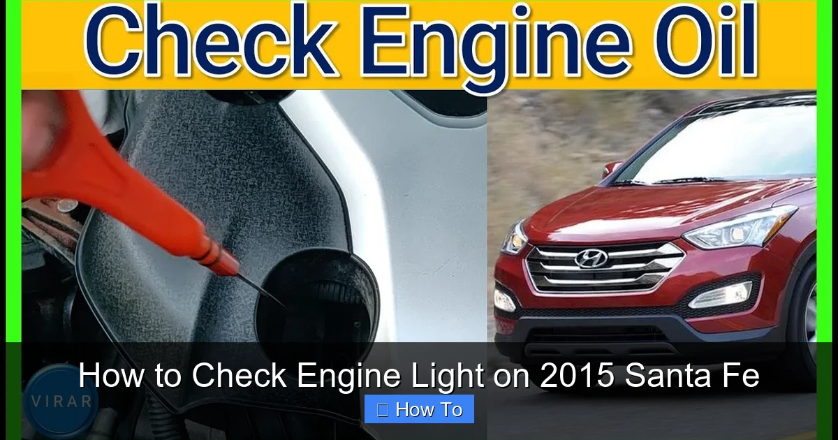 How to Check Engine Light on 2015 Santa Fe