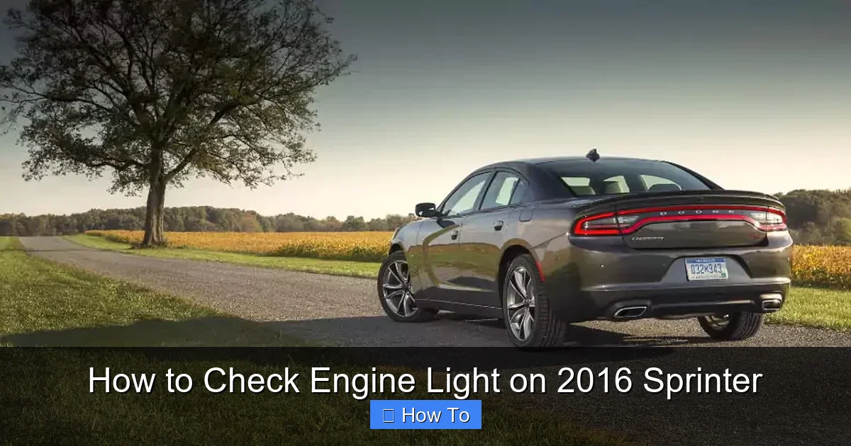 How to Check Engine Light on 2016 Sprinter