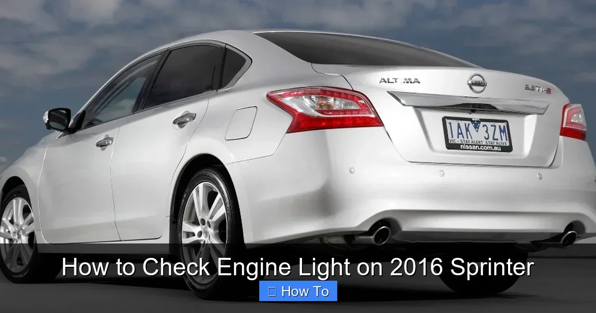 How to Check Engine Light on 2016 Sprinter