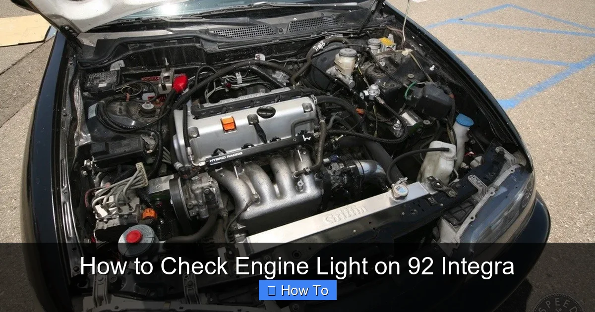 How to Check Engine Light on 92 Integra
