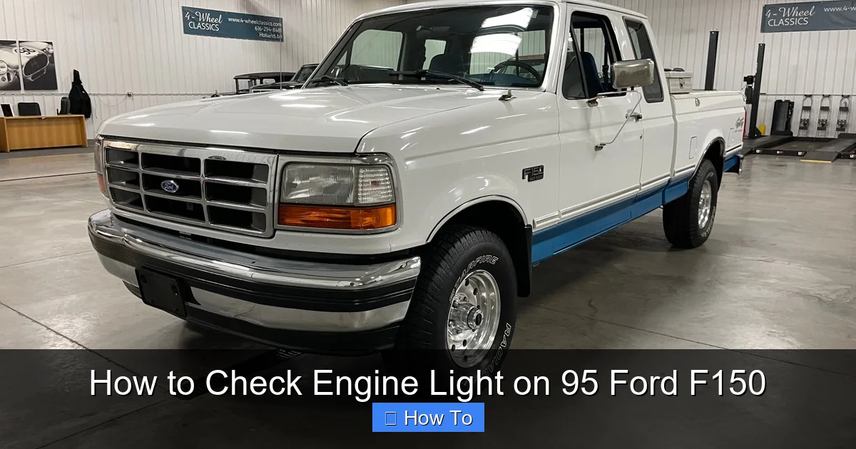 How to Check Engine Light on 95 Ford F150