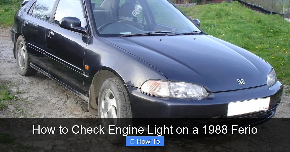 How to Check Engine Light on a 1988 Ferio