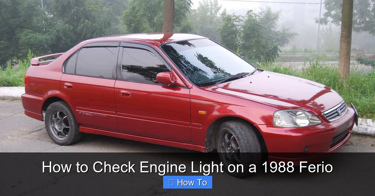 How to Check Engine Light on a 1988 Ferio