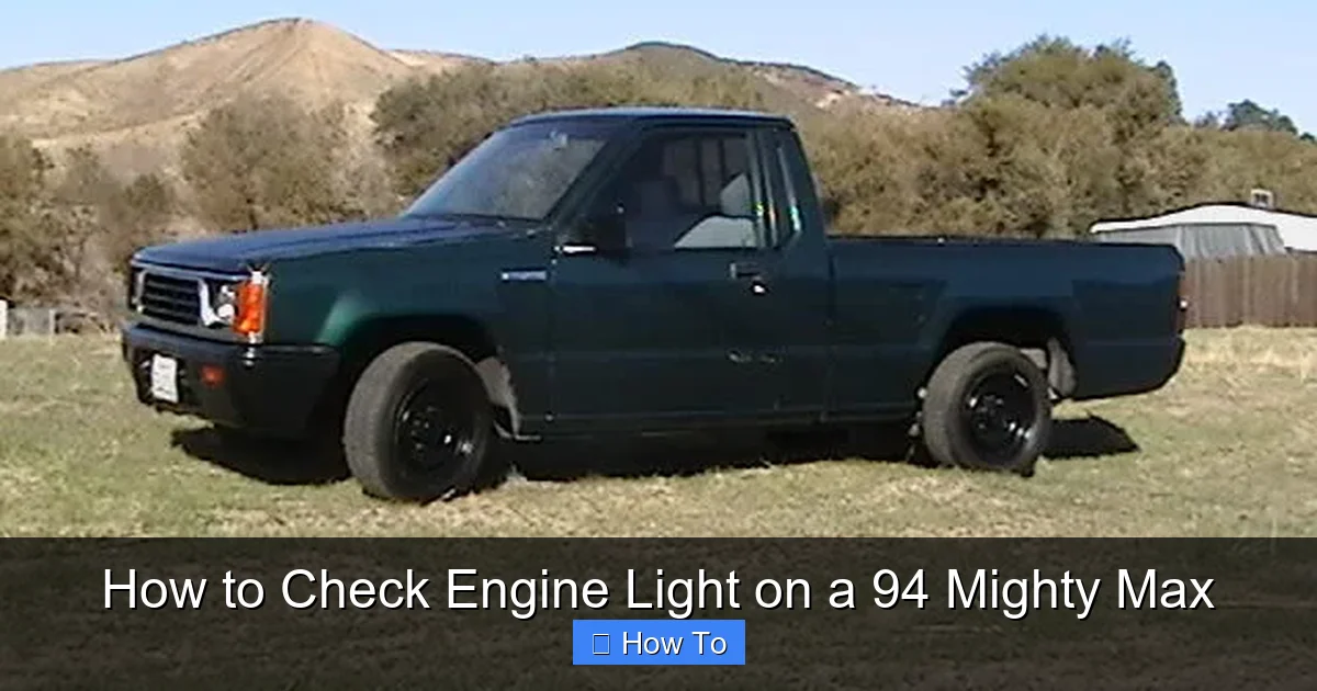 How to Check Engine Light on a 94 Mighty Max