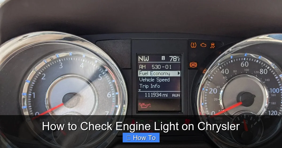 How to Check Engine Light on Chrysler