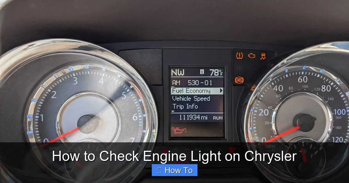 How to Check Engine Light on Chrysler