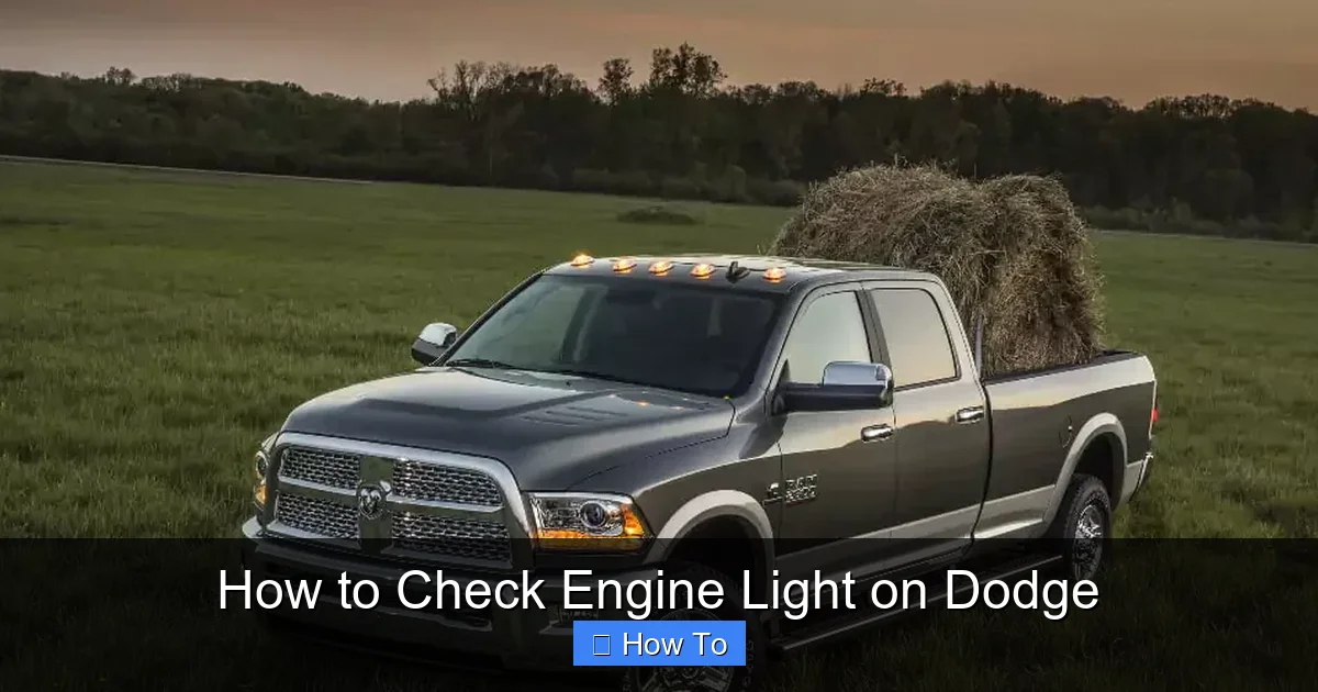 How to Check Engine Light on Dodge