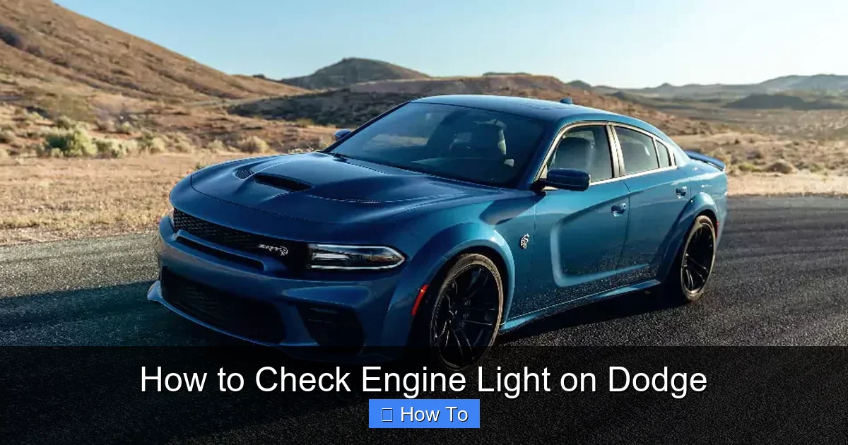 How to Check Engine Light on Dodge