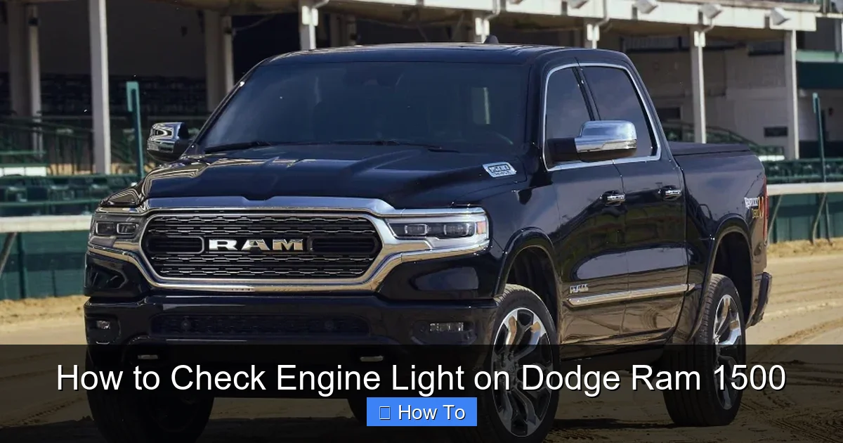 How to Check Engine Light on Dodge Ram 1500
