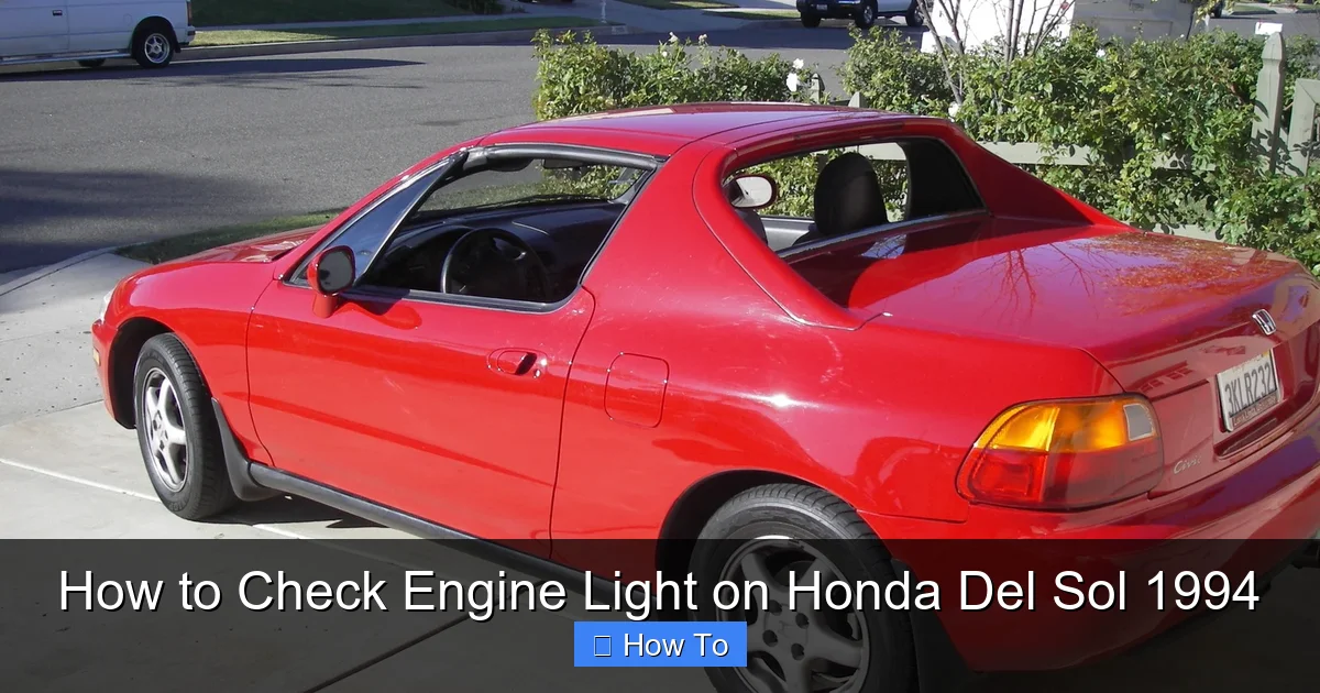 How to Check Engine Light on Honda Del Sol 1994