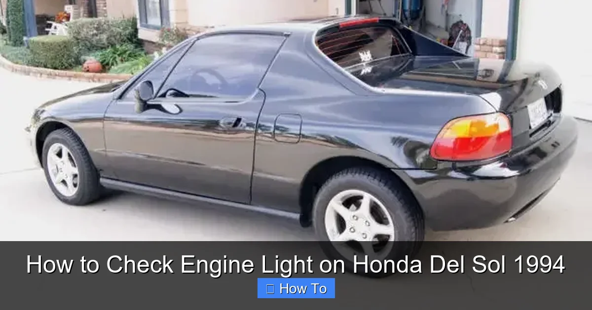 How to Check Engine Light on Honda Del Sol 1994