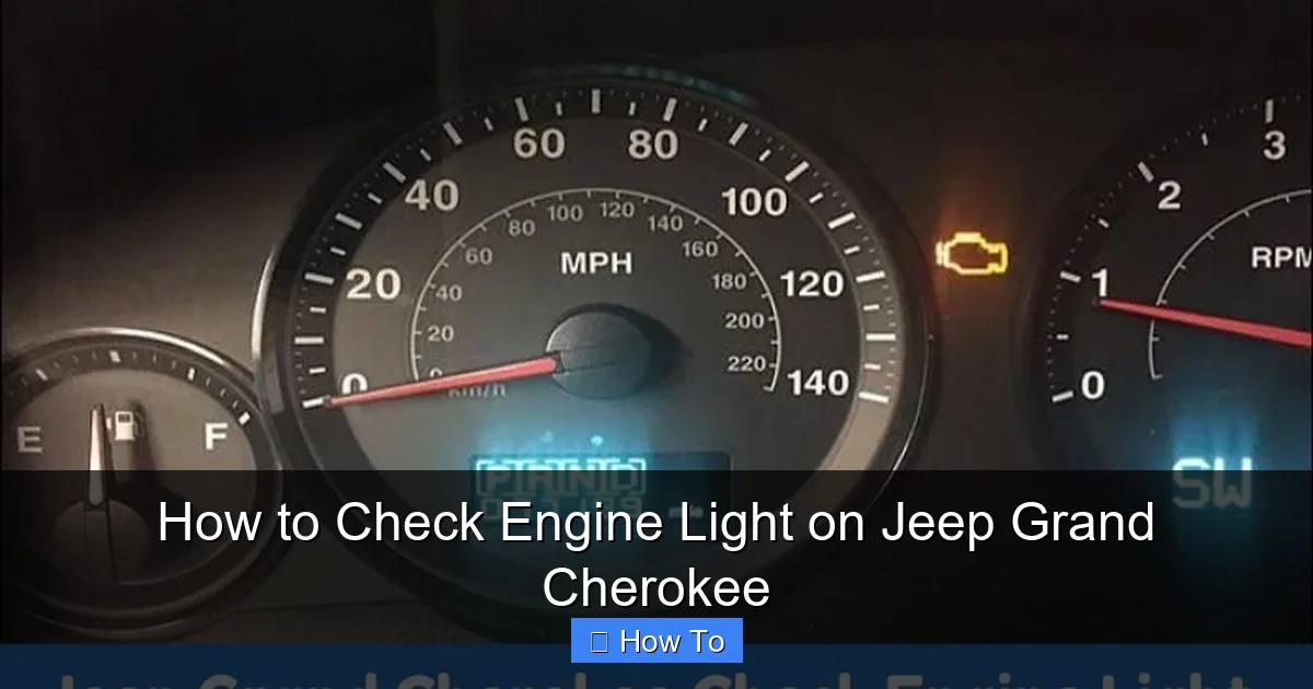 How to Check Engine Light on Jeep Grand Cherokee