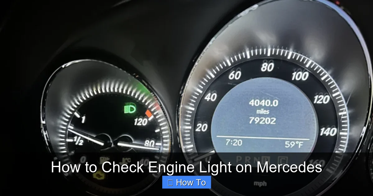 How to Check Engine Light on Mercedes