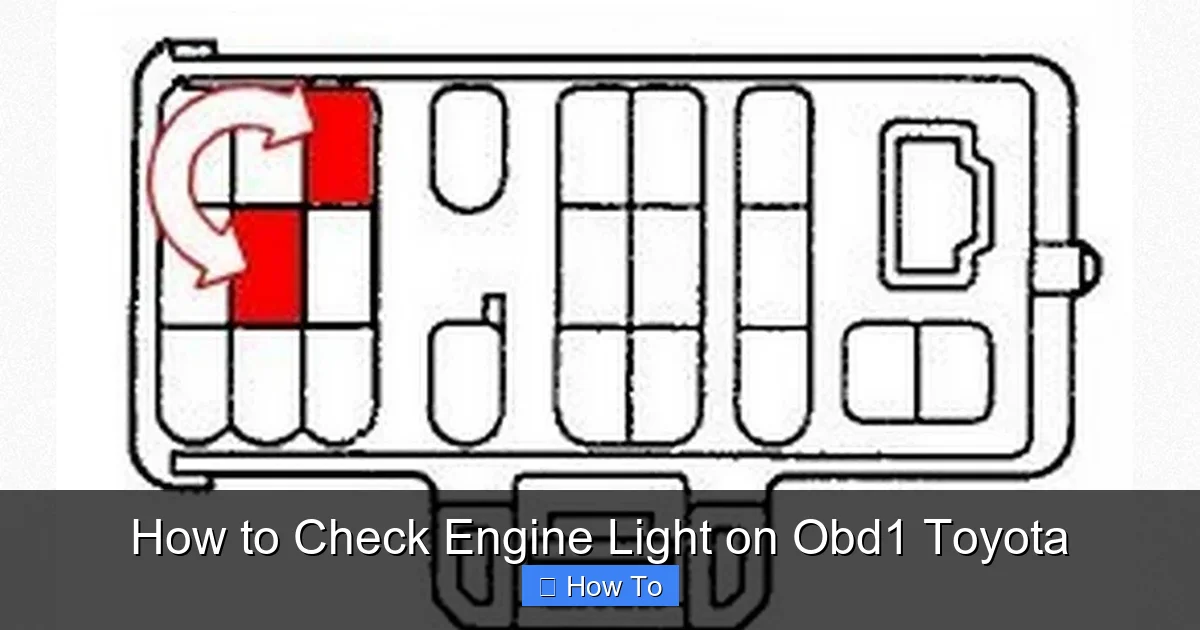 How to Check Engine Light on Obd1 Toyota