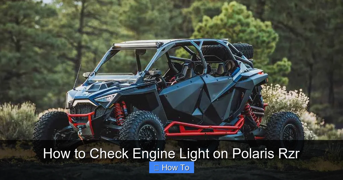 How to Check Engine Light on Polaris Rzr