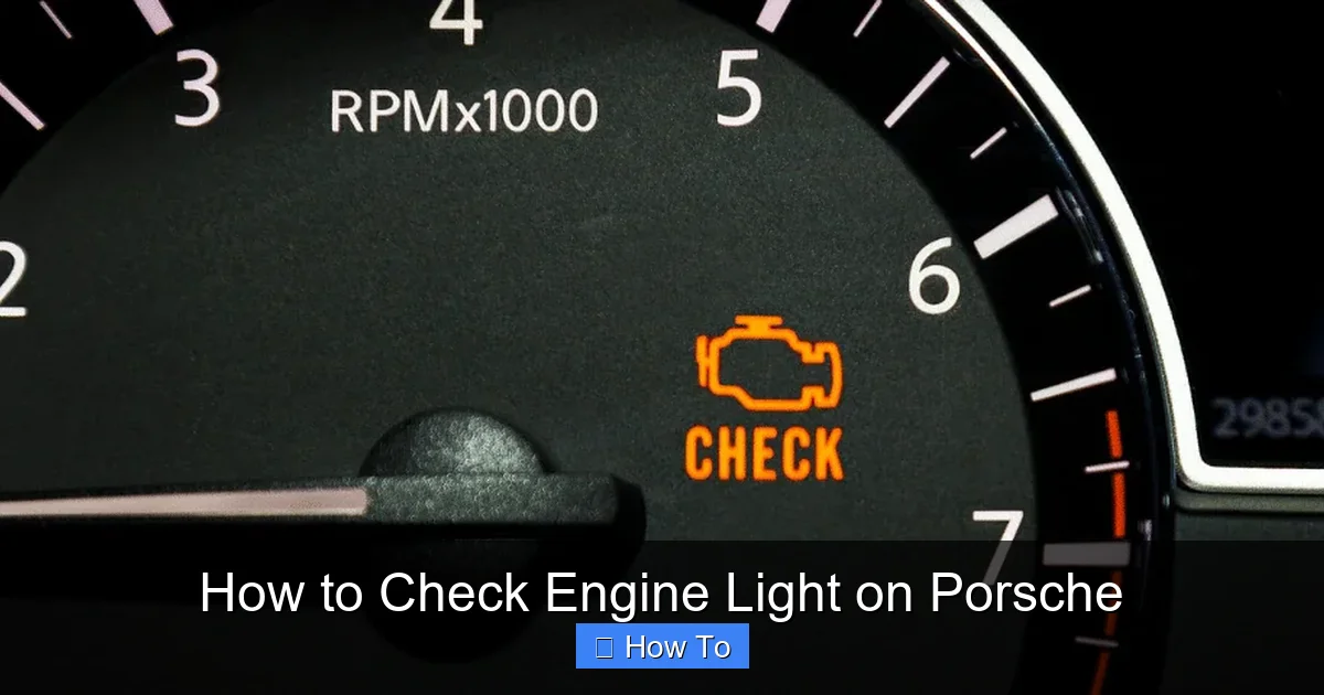 How to Check Engine Light on Porsche