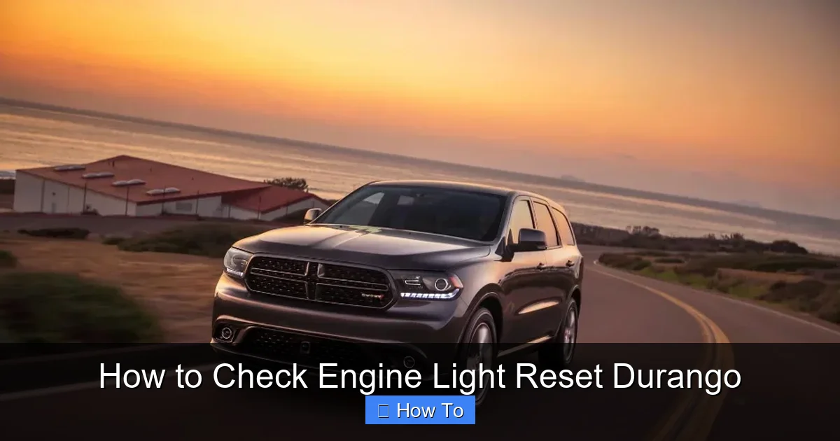 How to Check Engine Light Reset Durango