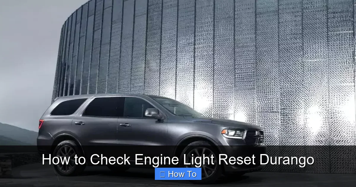 How to Check Engine Light Reset Durango