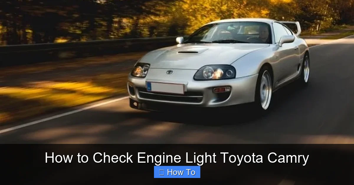 How to Check Engine Light Toyota Camry