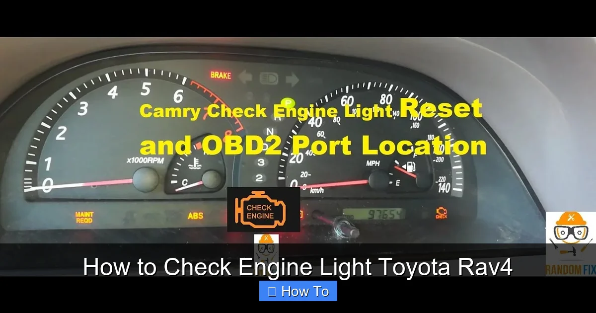 How to Check Engine Light Toyota Rav4