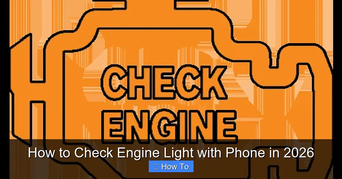 How to Check Engine Light with Phone in 2026