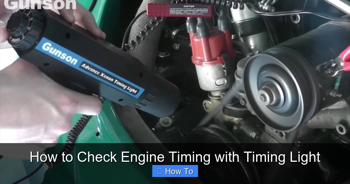 How to Check Engine Timing with Timing Light