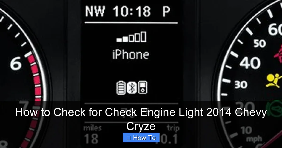 How to Check for Check Engine Light 2014 Chevy Cryze