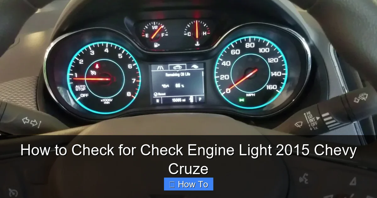 How to Check for Check Engine Light 2015 Chevy Cruze