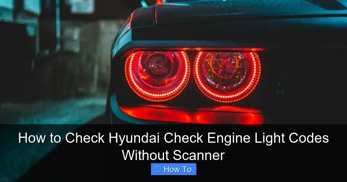 How to Check Hyundai Check Engine Light Codes Without Scanner