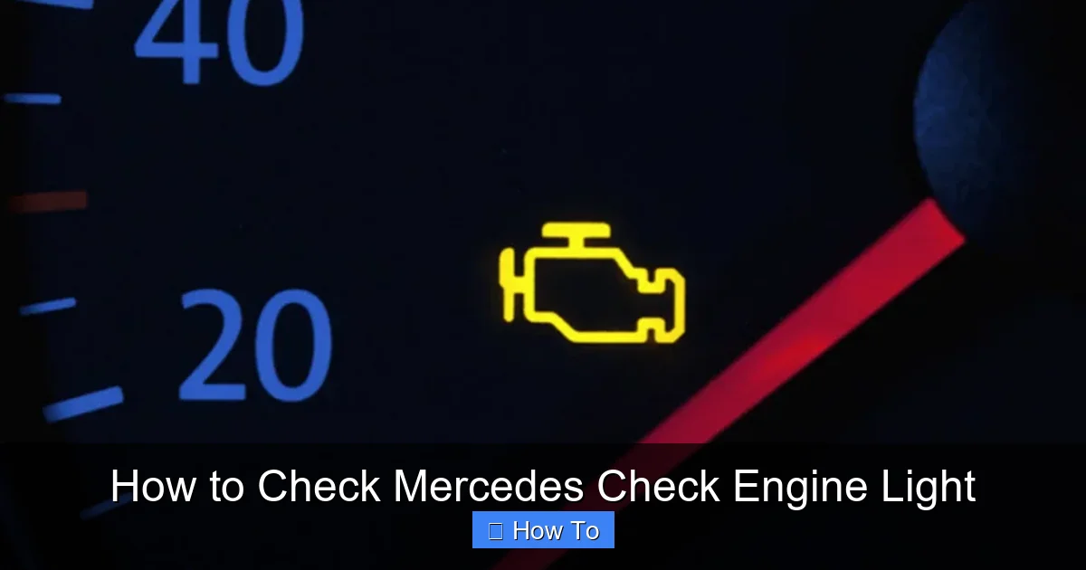 How to Check Mercedes Check Engine Light