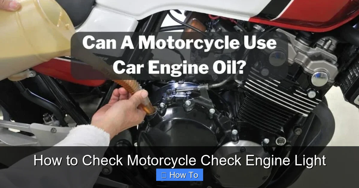 How to Check Motorcycle Check Engine Light