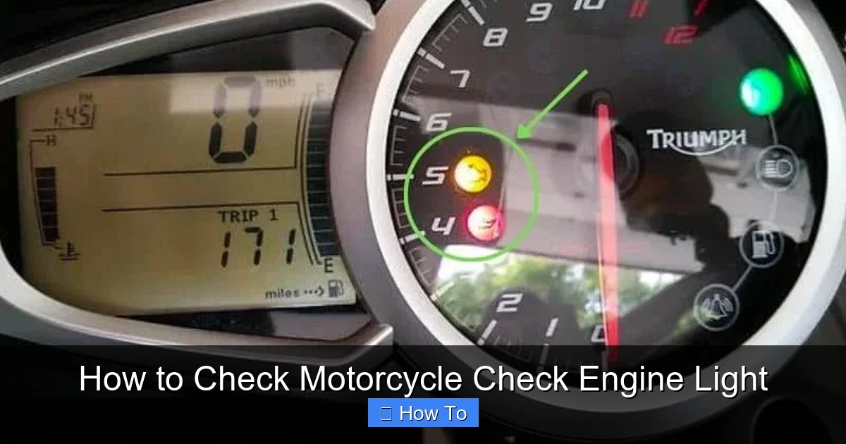 How to Check Motorcycle Check Engine Light