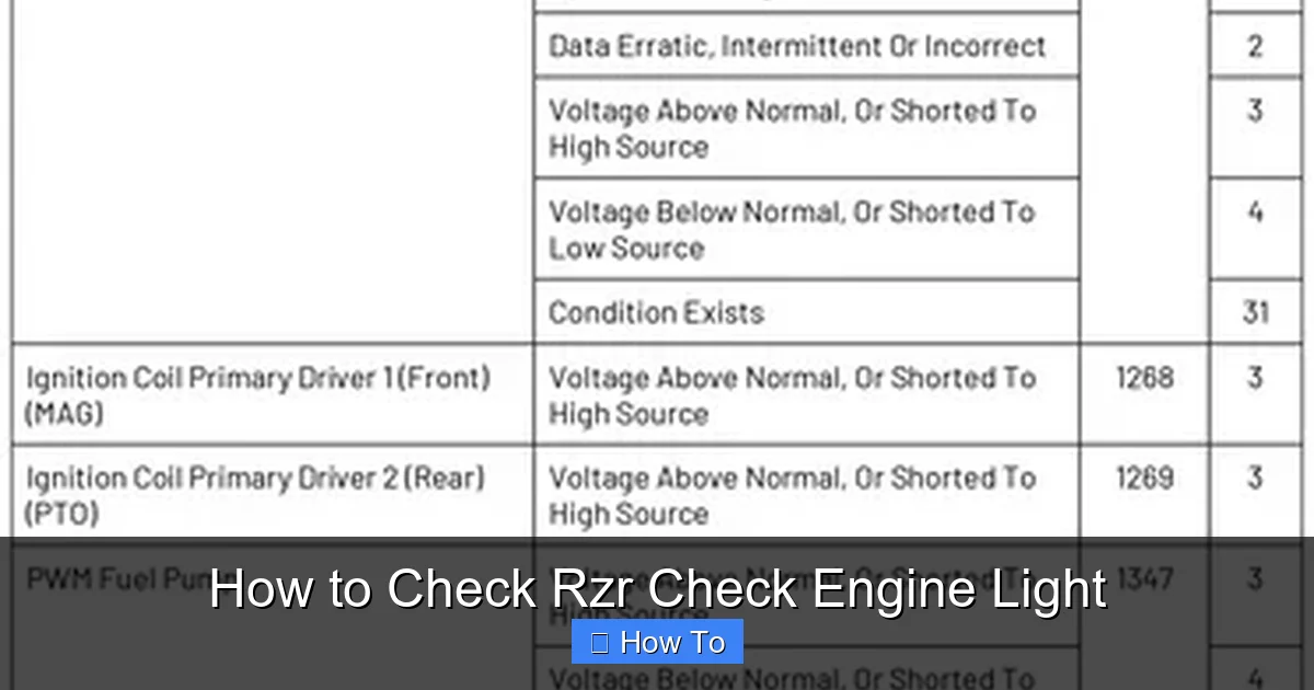 How to Check Rzr Check Engine Light