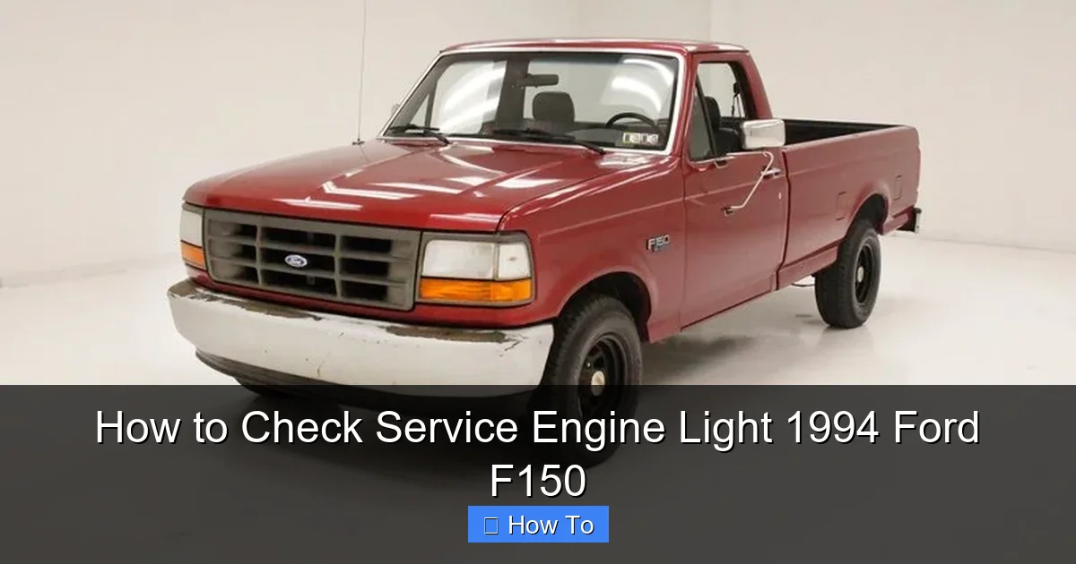 How to Check Service Engine Light 1994 Ford F150