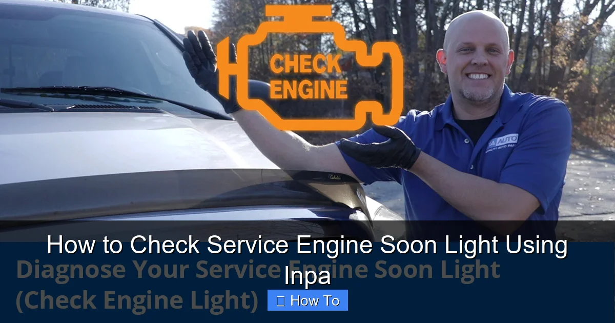 How to Check Service Engine Soon Light Using Inpa