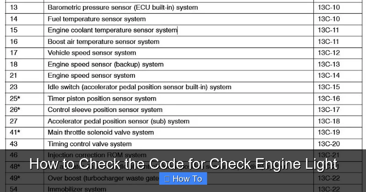 How to Check the Code for Check Engine Light