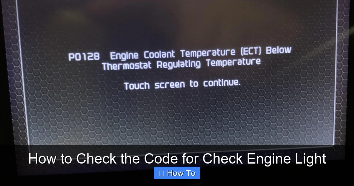 How to Check the Code for Check Engine Light
